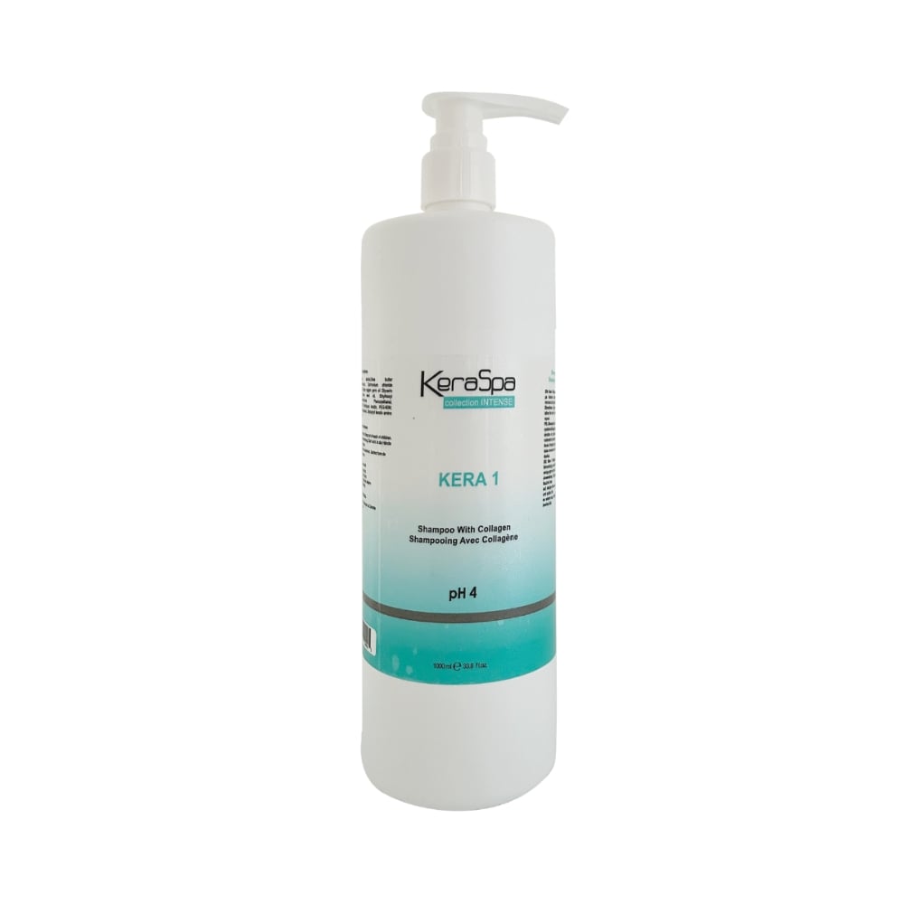 Keraspa Kera1 Shampoo with Collagen – Prep Cleanse for Smoothing Treatments