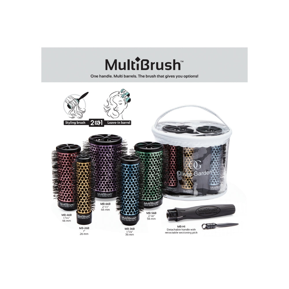 Olivia Garden Multibrush Set 6pcs Brushes in Bag