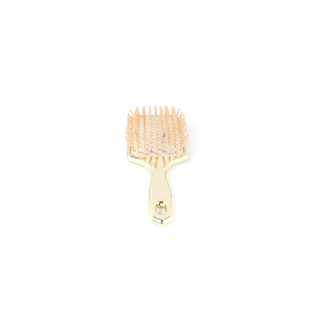 Pai-Shau - Soft Bristle Paddle Hair Brush (gold) — full brush, front on white