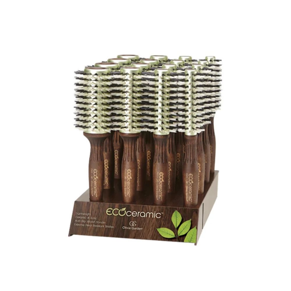 Olivia Garden Ecoceramic Brushes Set of 16 Soft Bristles