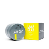 Johnny B Lava Clay — clay jar with yellow box, current packaging, white background