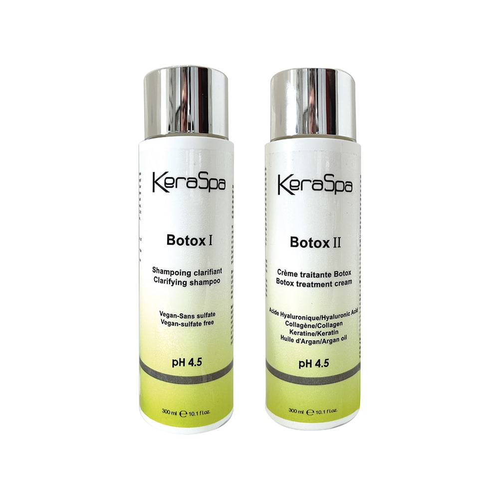 Keraspa Botox Shampoo & Treatment Cream Duo – Frizz-Eliminating Set