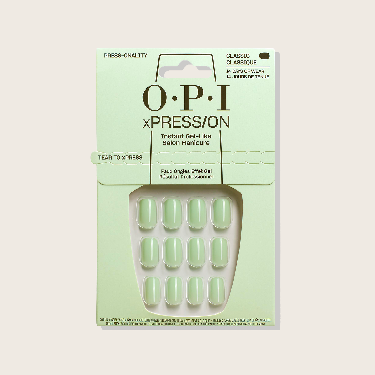 OPI xPRESS/ON Press-On Nails – Pack of 30 (AN048S Press-onality)