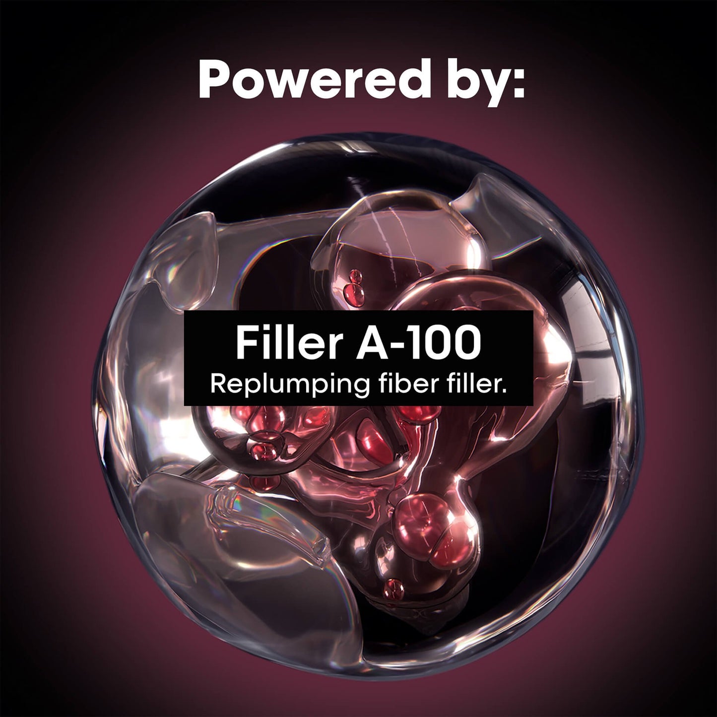 L'Oréal Professionnel Pro Longer Ampoule — official technology card: Filler A-100 replumping fibre filler