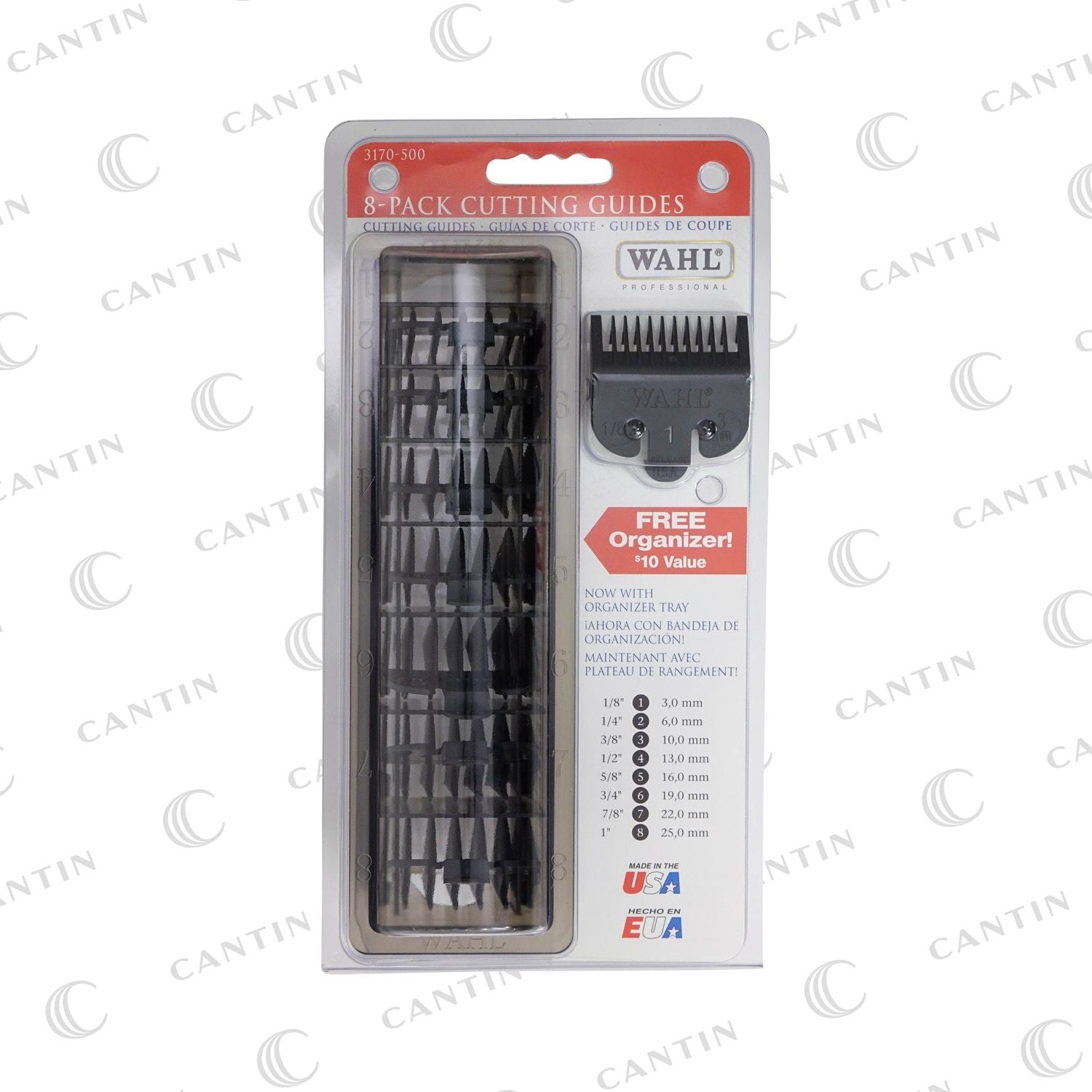 Wahl 8-Piece Black Guide Set with Organizer #53153 — product image 2