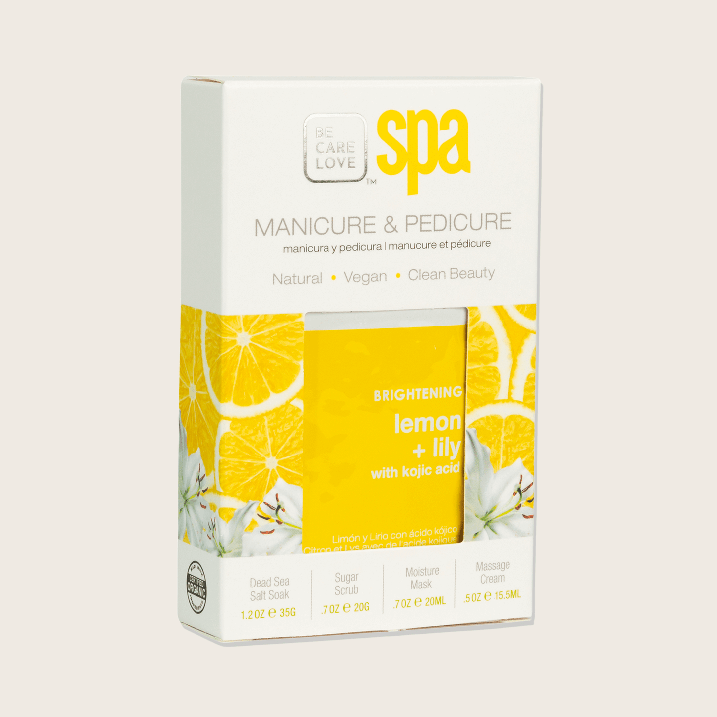 Spa Boîte de sachets en 4 étapes Citron Lys