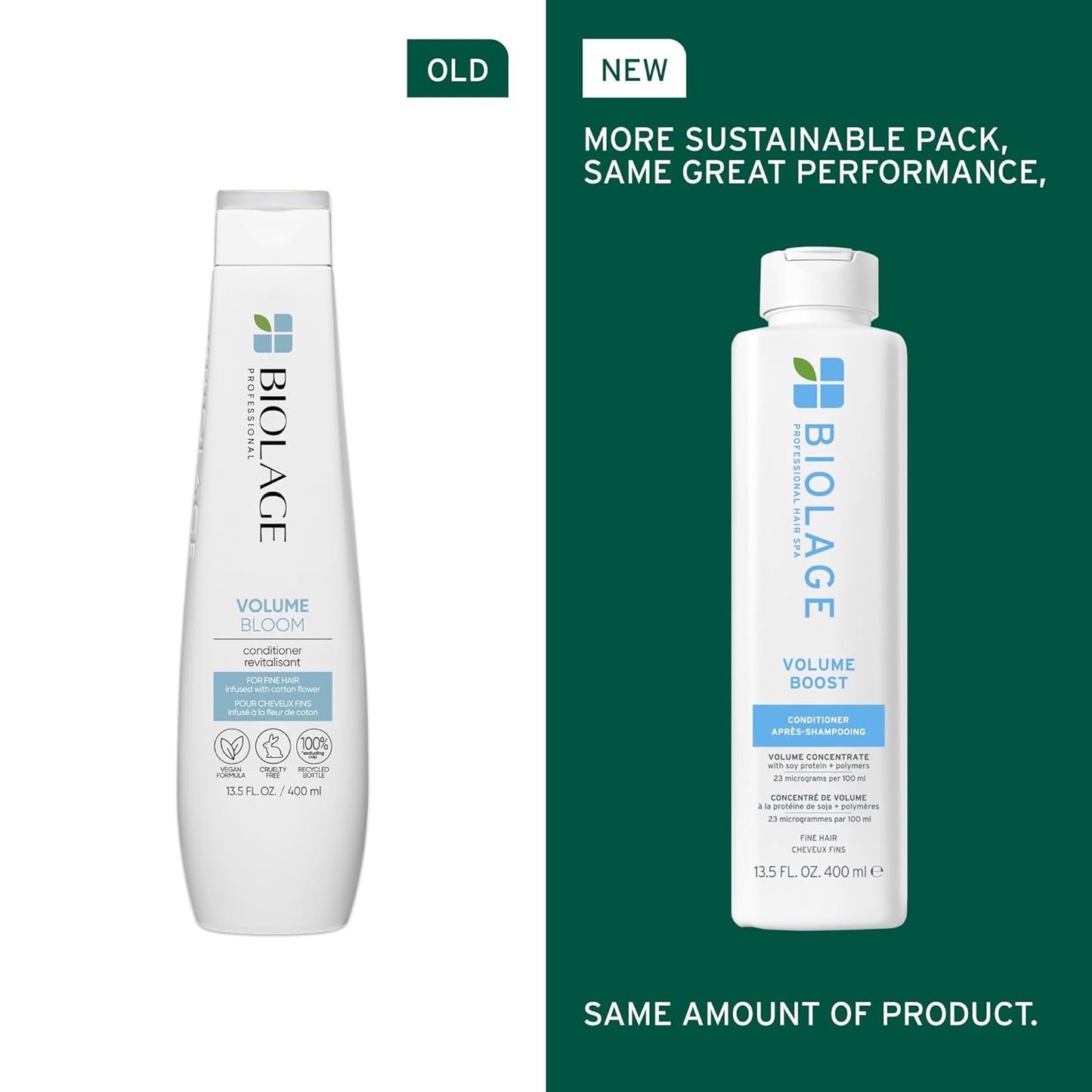 Biolage VolumeBoost Conditioner – Lightweight Moisture & Volume for Fine Hair, Vegan, Paraben-Free