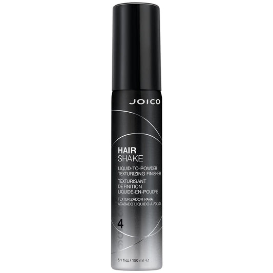 Joico Hair Shake — 150 ml liquid-to-powder texturizing finisher bottle, front label, hold level 4, plain white background
