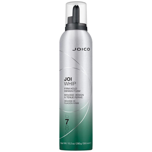 Joico JoiWhip Firm Hold Designing Foam — 300 ml mousse can, front label, hold level 7, plain white background