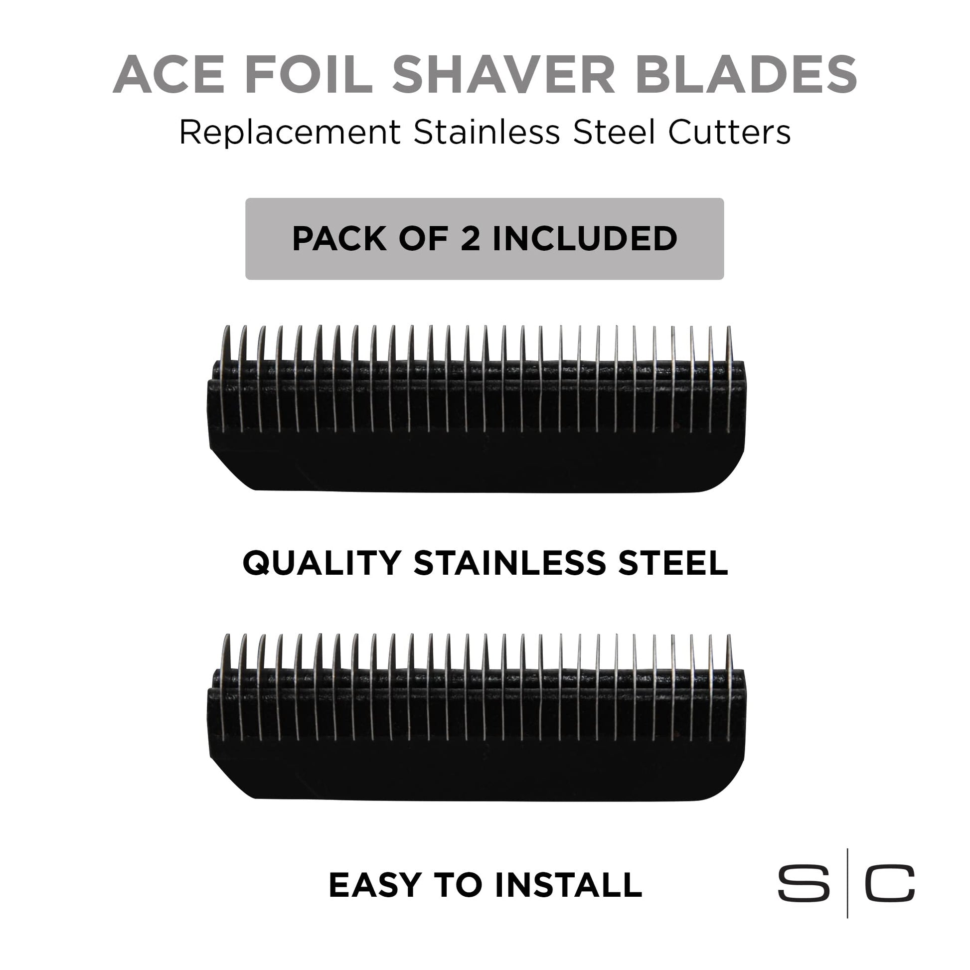 StyleCraft Stainless Steel Forged Cutters for the Ace Foil Shaver – Professional