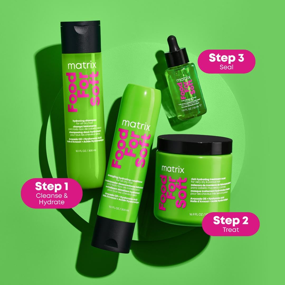 Matrix Food For Soft Hydrating Shampoo – Moisturizing Care for Dry, Brittle & Color-Treated Hair