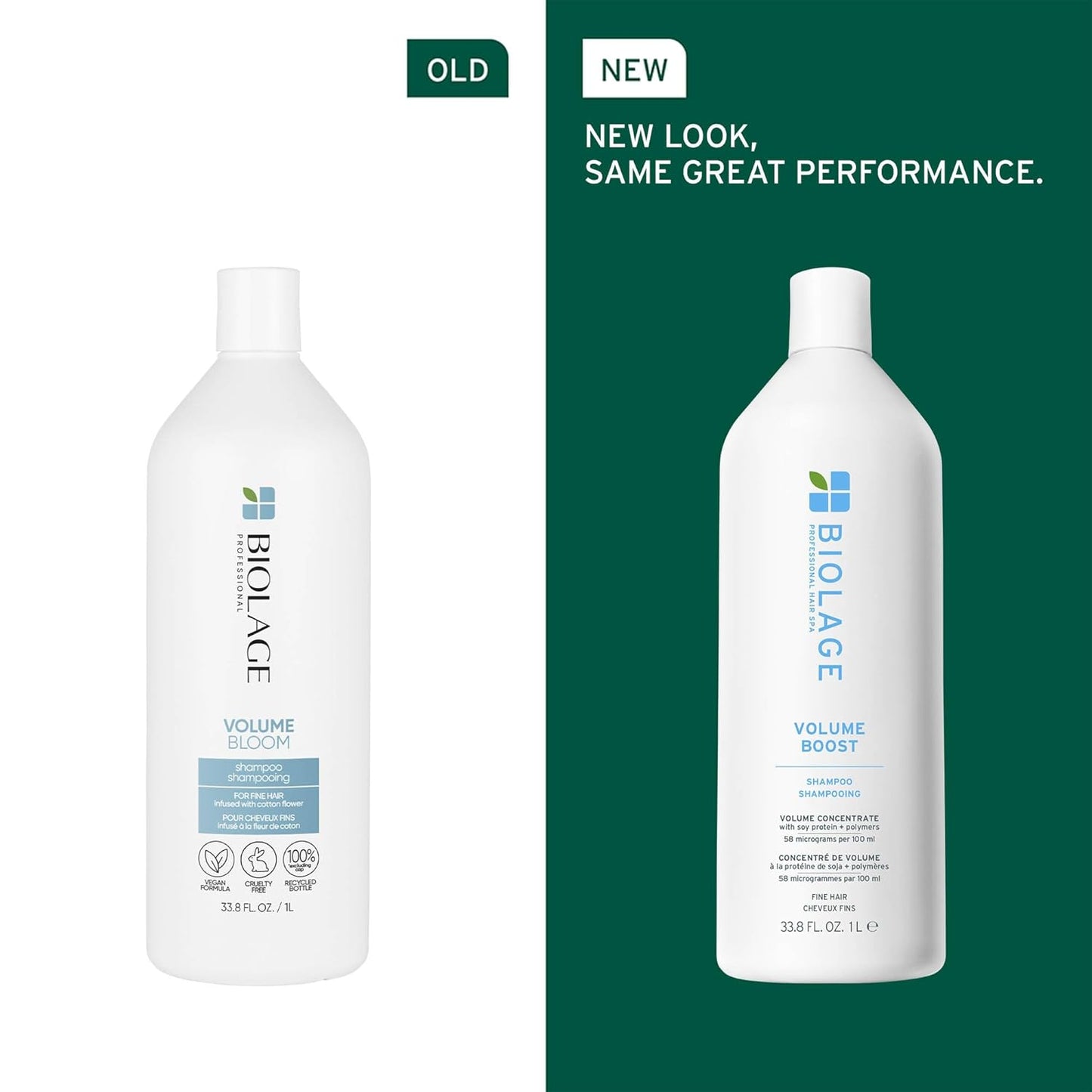 Biolage VolumeBoost Shampoo & Conditioner – Lightweight Volume for Fine Hair, Vegan, Paraben-Free