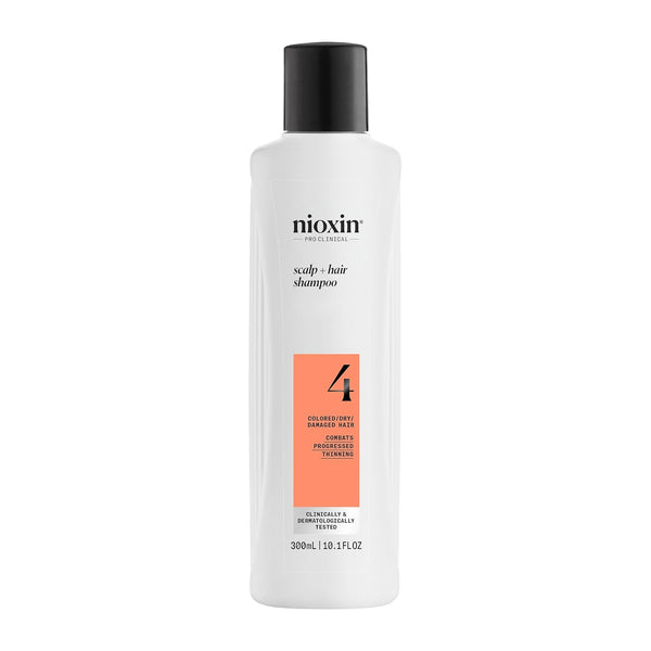 Nioxin Système 4 – Shampooing épaississant pour cheveux colorés à un stade avancé