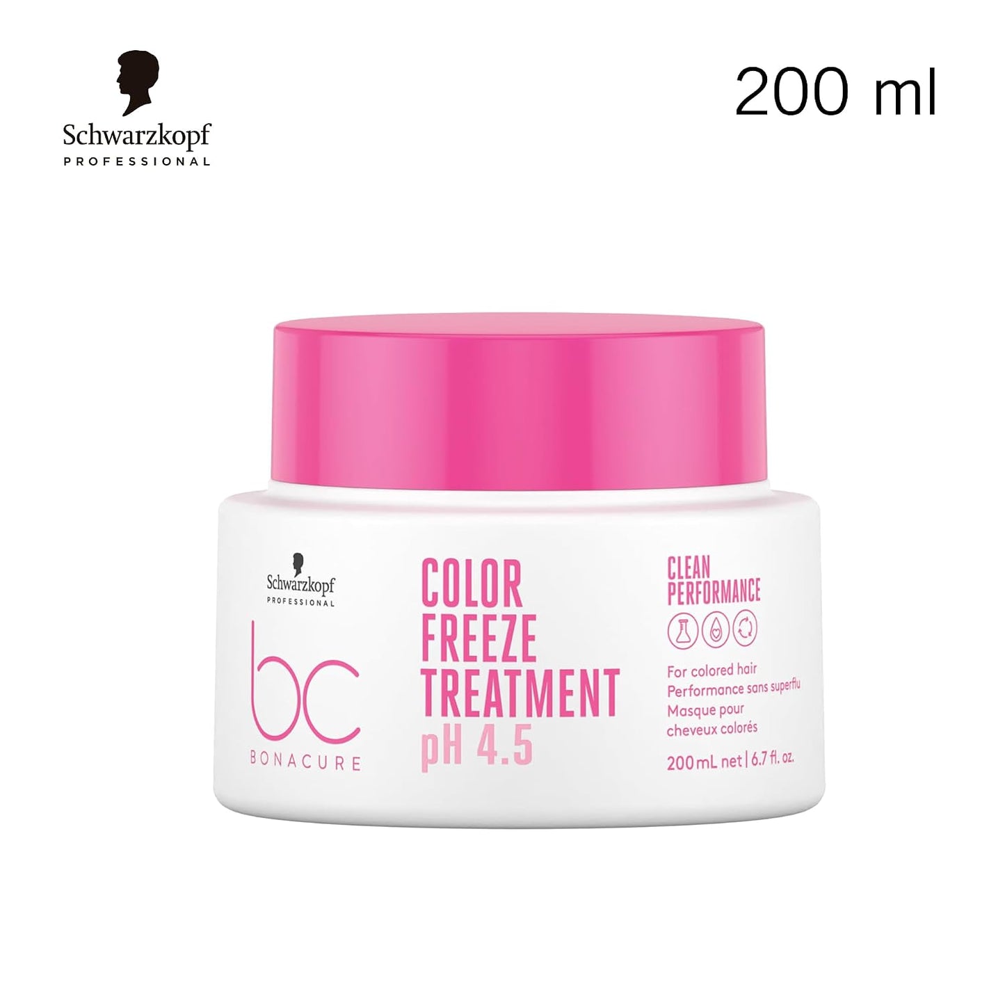 Bonacure Color Freeze Treatment — 200 ml jar with size callout