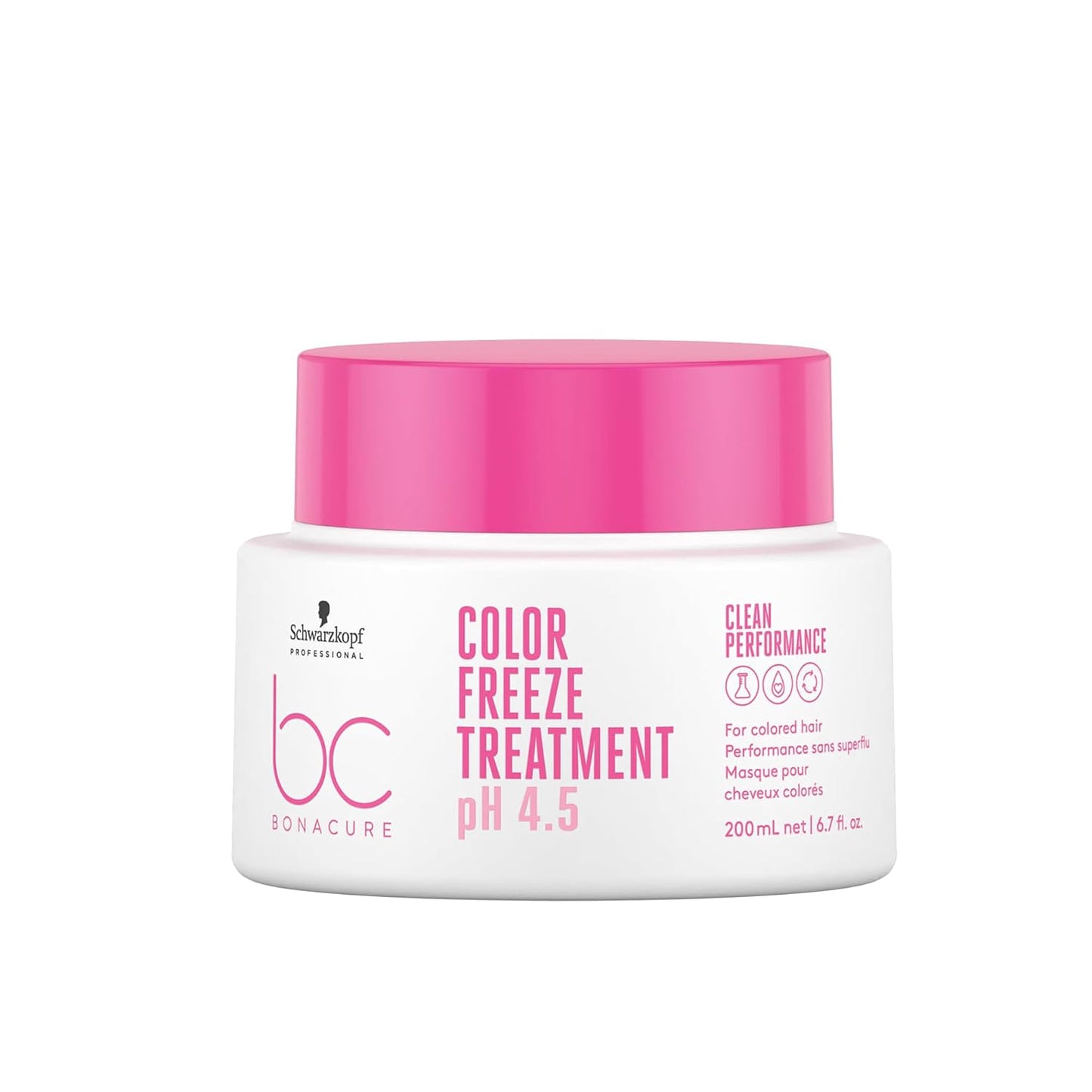 Bonacure Color Freeze Treatment — 200 ml jar front, 2021 Clean Performance livery, plain background