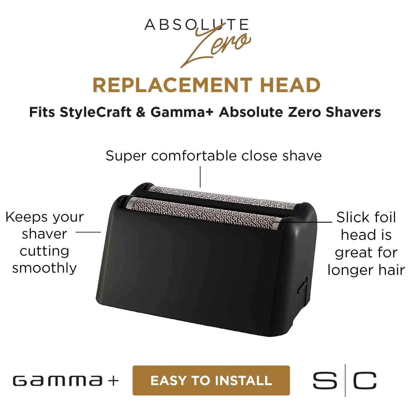StyleCraft Stainless Steel Slick Foil for the Absolute Zero Foil Shaver – Professional