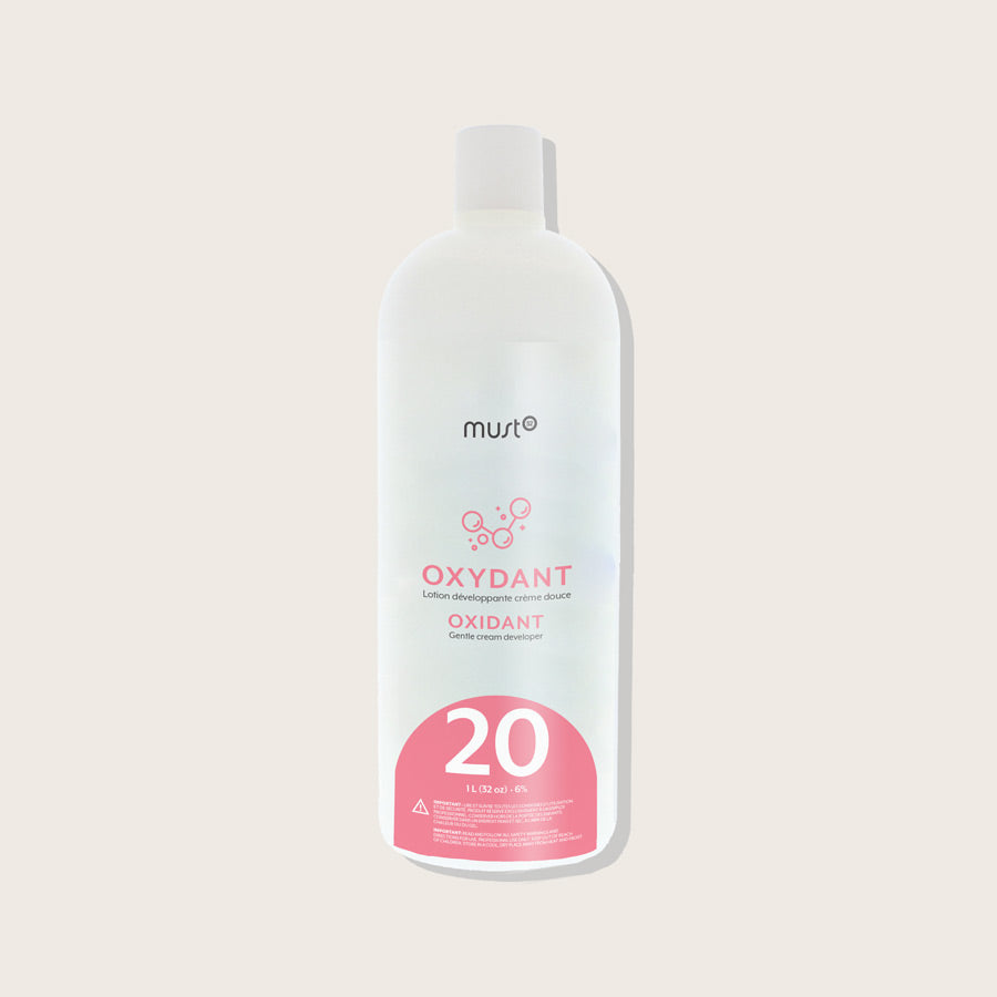 Must52 Peroxide Cream Developer 1 L — 20 Volume 1 L bottle, pink Oxydant label, plain background