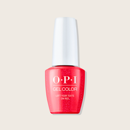OPI GelColor - Left Your Texts on Red, Long-Lasting High Shine Gel Polish | OPI | ProHair.ca