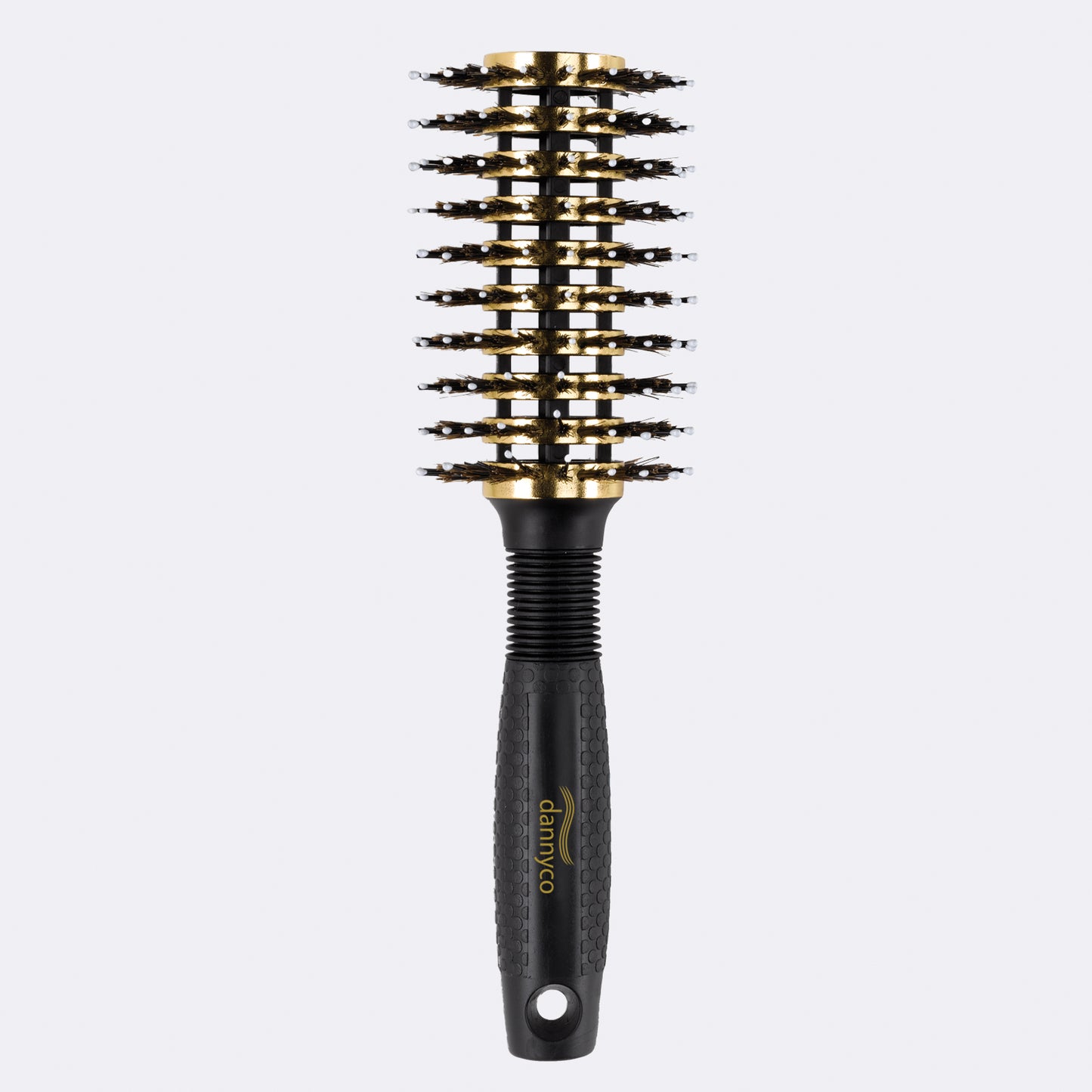 Dannyco Circular Porcupine Vented Brush – Boar & Nylon / Brosse circulaire ventilée Dannyco type porc-épic – sanglier et nylon