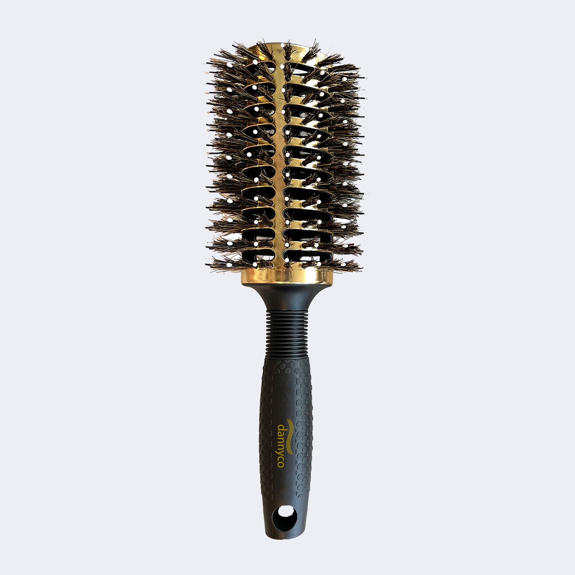Dannyco Circular Porcupine Vented Brush – Boar & Nylon / Brosse circulaire ventilée Dannyco type porc-épic – sanglier et nylon