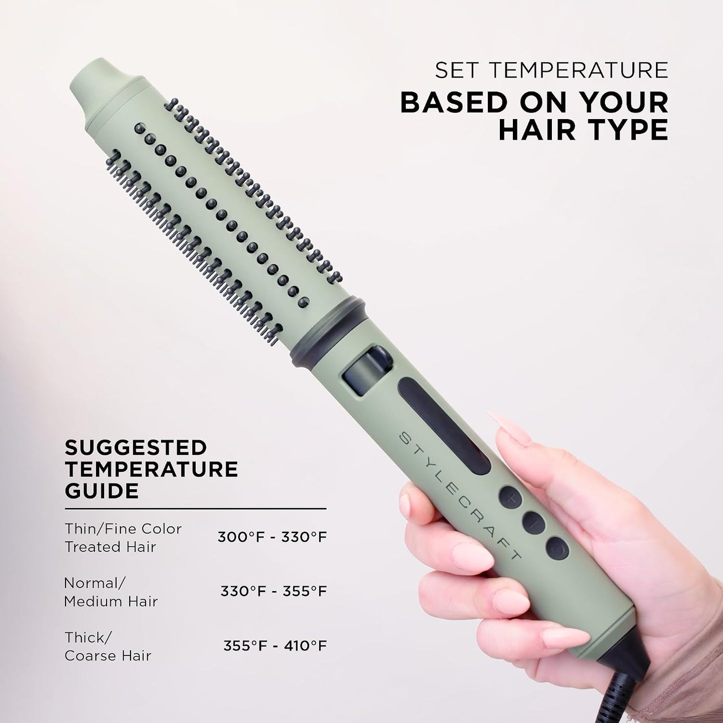 StyleCraft Sage 2-in-1 Retractable Hot Brush Curling Wand – Professional