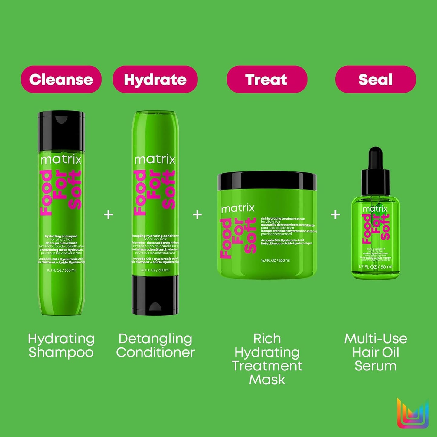 Matrix Food For Soft Multi-Use Hair Oil Serum – Lightweight Hydration & Heat Protection for Dry Hair