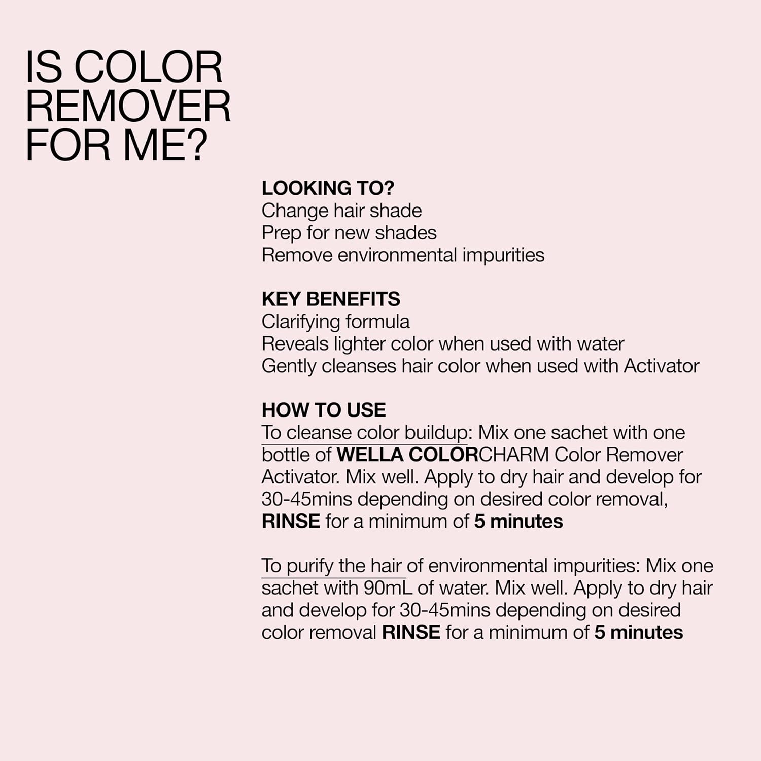 Wella Color Charm Colour Remover — who it is for, key benefits and how to use