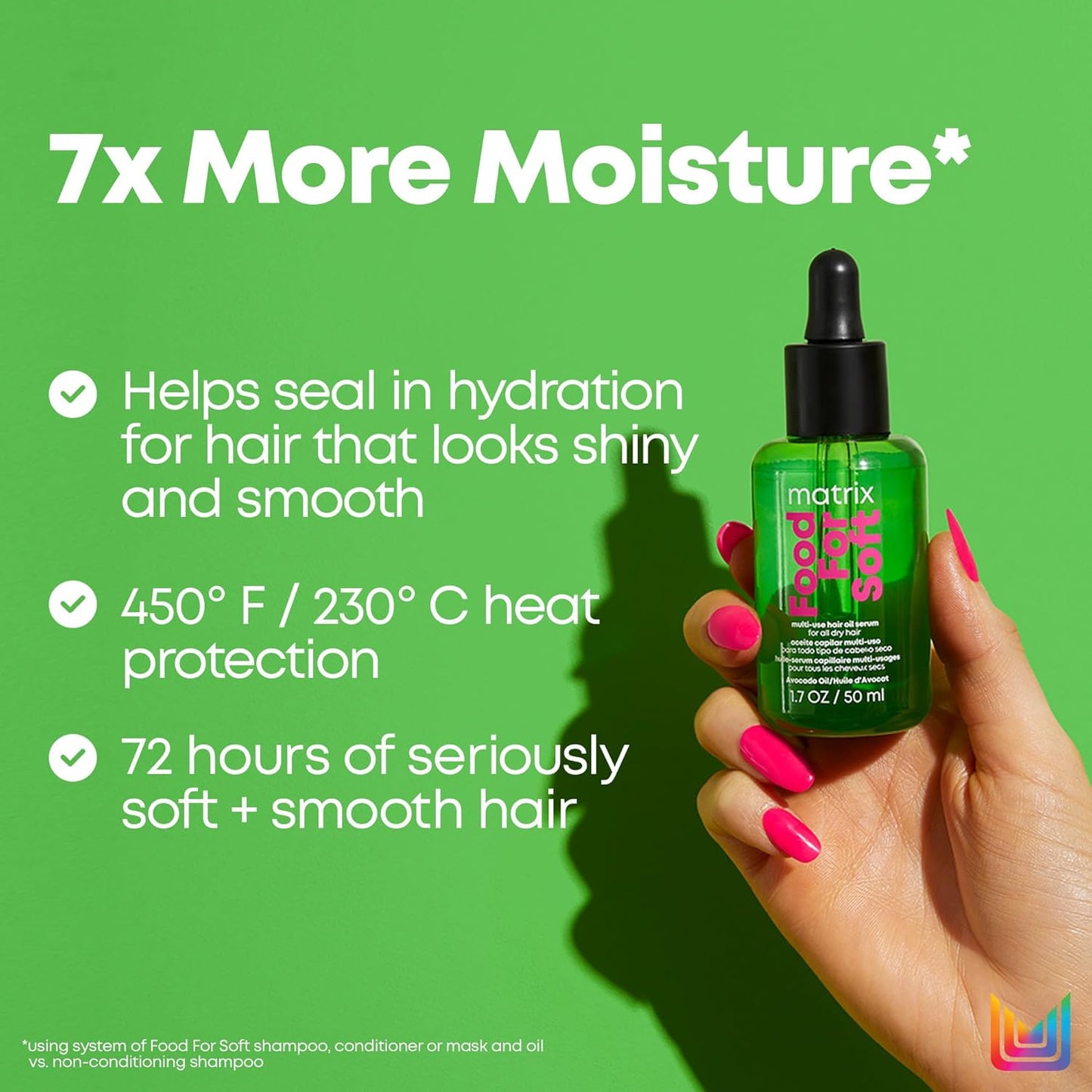 Matrix Food For Soft Multi-Use Hair Oil Serum – Lightweight Hydration & Heat Protection for Dry Hair