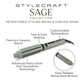 StyleCraft Sage 2-in-1 Retractable Hot Brush Curling Wand – Professional