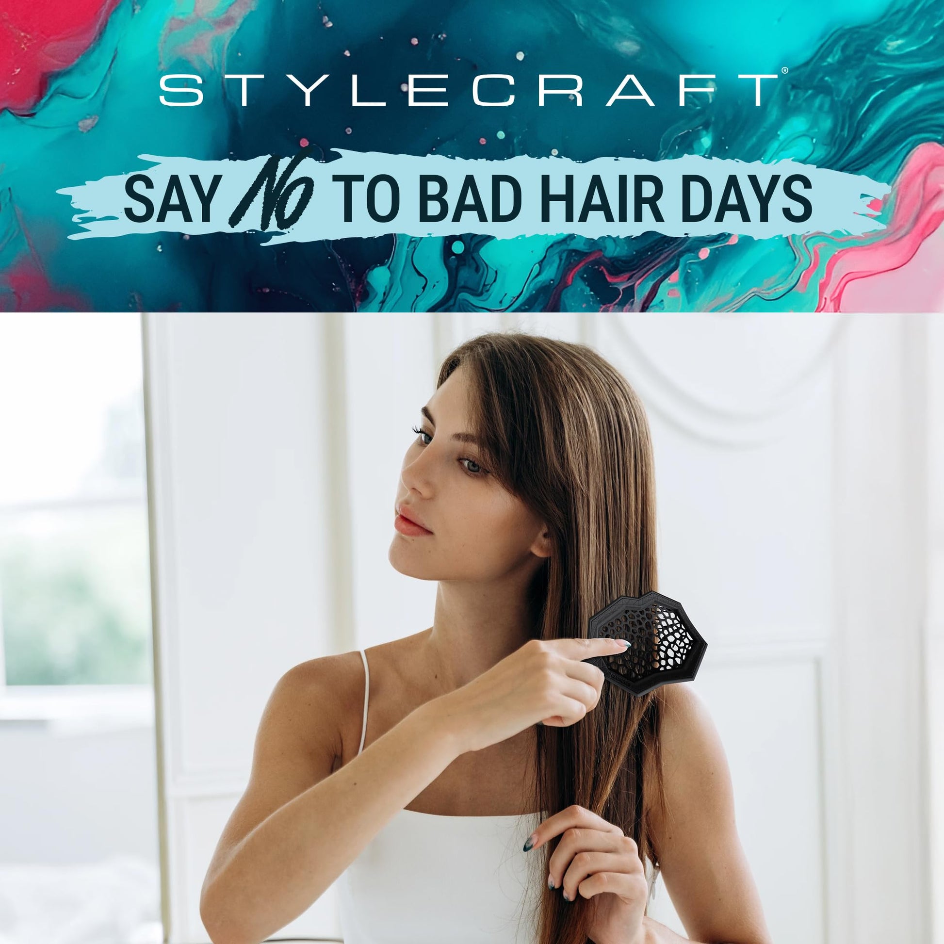 StyleCraft No Knots Detangler Brush – Professional