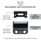 StyleCraft Black DLC Echo Taper Clipper Blade & Deep Tooth Cutter – Professional