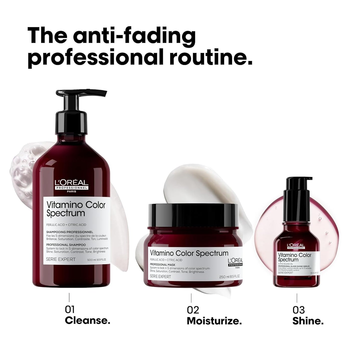 L’Oréal Professionnel Vitamino Color Spectrum Glass Shine – Finishing Serum for Radiant Color &amp; Mirror-Like Shine (50ml) | L’Oréal Professionnel | ProHair.ca