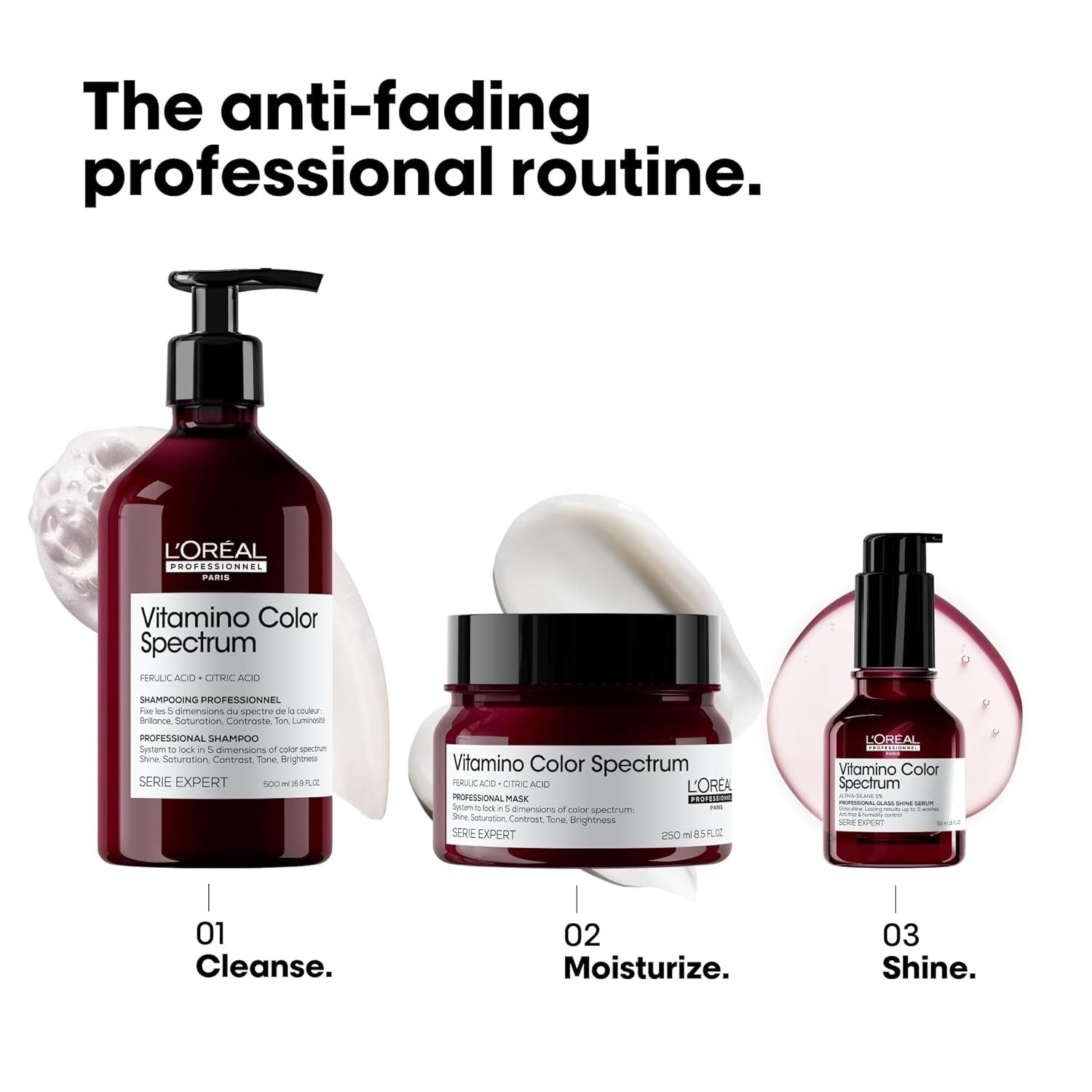 L’Oréal Professionnel Vitamino Color Spectrum Glass Shine – Finishing Serum for Radiant Color &amp; Mirror-Like Shine (50ml) | L’Oréal Professionnel | ProHair.ca