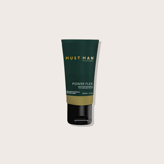 Must Man Professional Power Flex Texturizing Paste — 50 ml tube, front label, plain off-white background