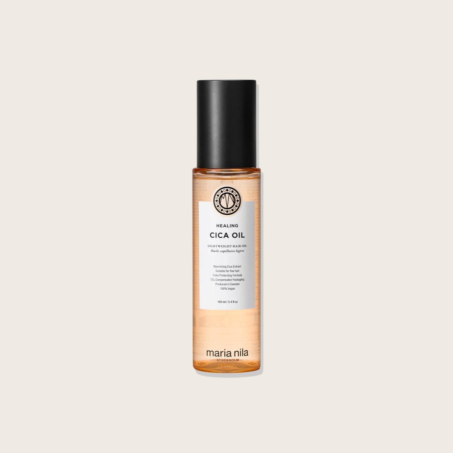 Maria Nila Cica Oil weightless hair oil 100ml bottle, front label | Maria Nila | ProHair.ca