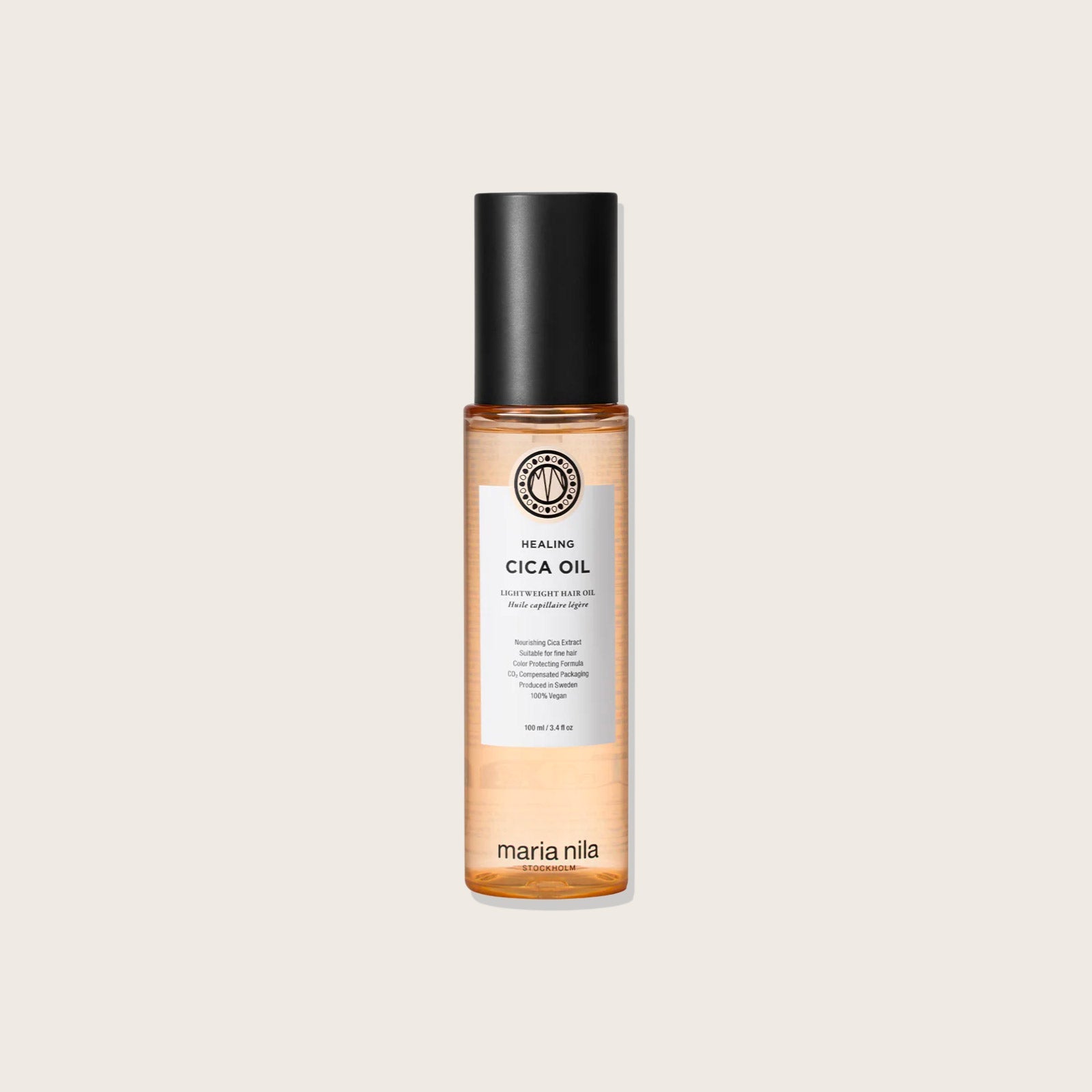 Maria Nila Cica Oil weightless hair oil 100ml bottle, front label | Maria Nila | ProHair.ca