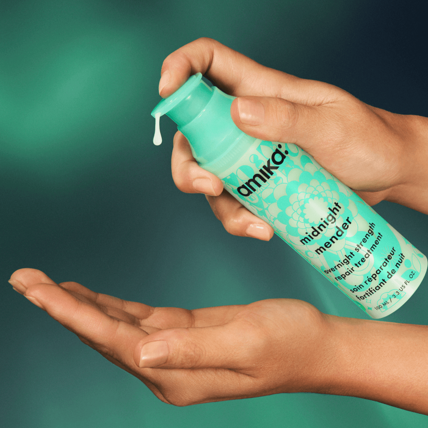 Amika Midnight Mender Overnight Strength Repair Treatment Mask 100ml – Wake Up to 9x Stronger Hair