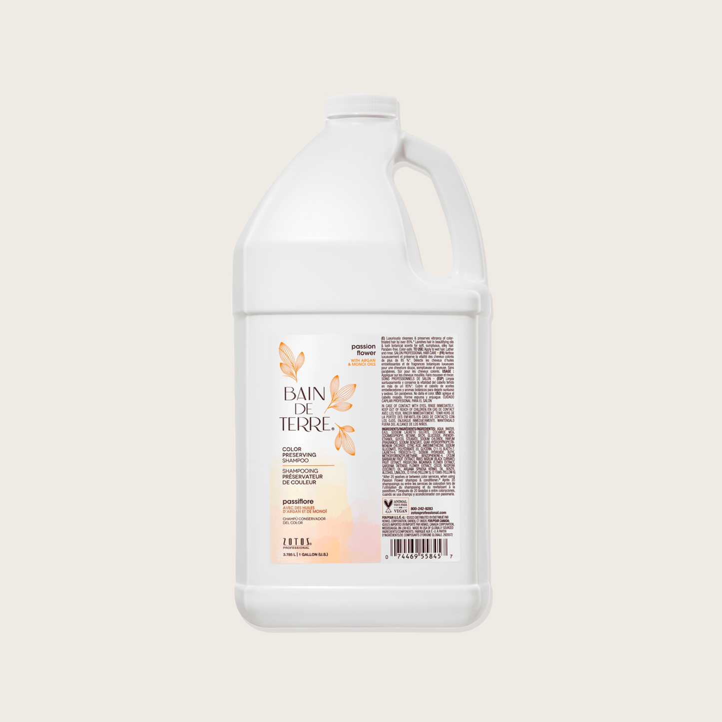 Bain de Terre Passion Flower Color‑Preserving Shampoo – 1 Gallon