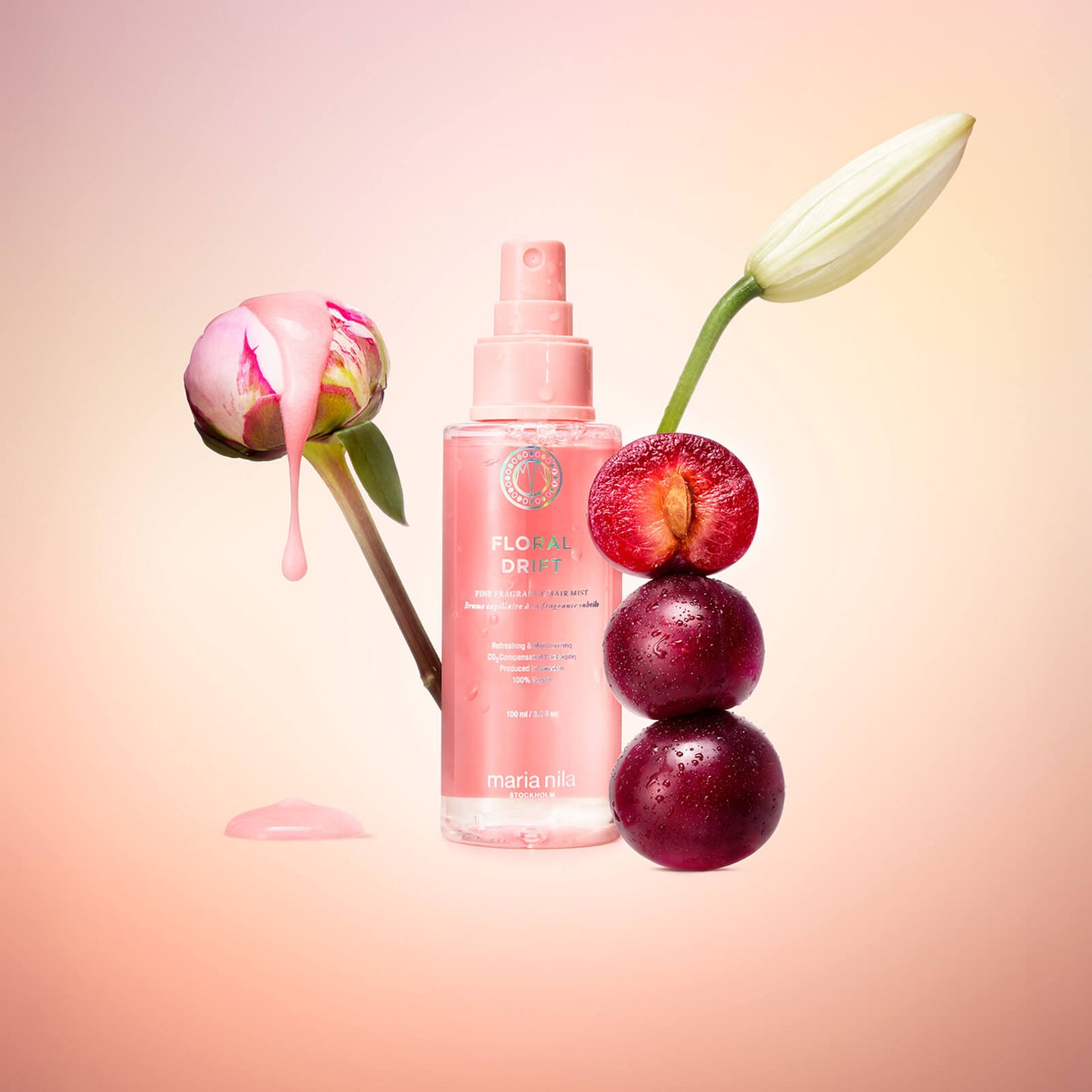 Maria Nila Floral Drift hair mist 100ml bottle, front label | Maria Nila | ProHair.ca