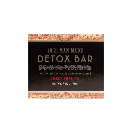 18.21 Man Made Detox Bar Activated Charcoal Sweet Tobacco 7oz