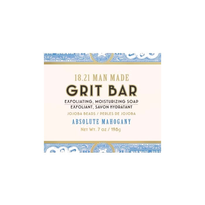 18.21 Man Made Grit Bar Exfoliating Soap Absolute Mahogany 7oz