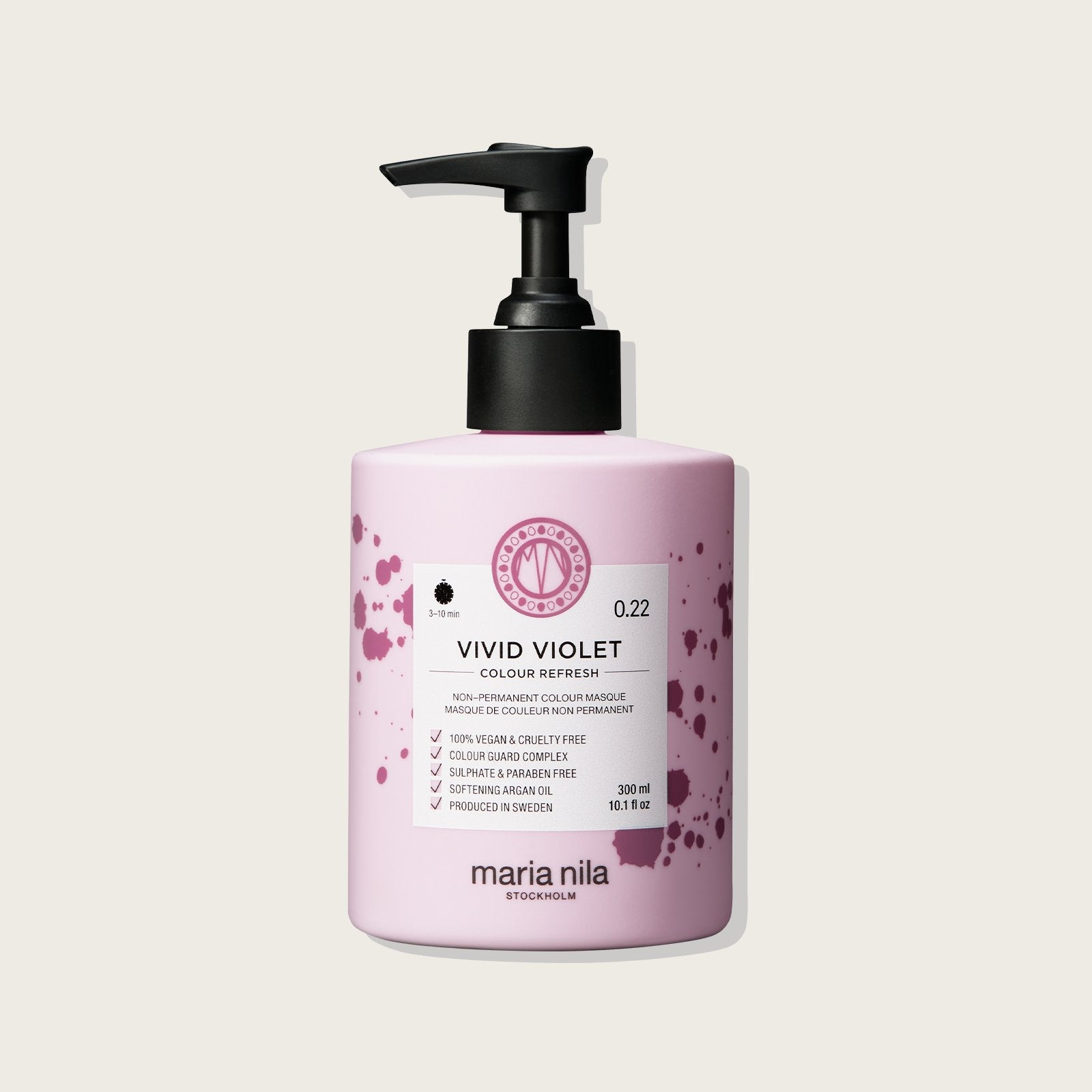 Maria Nila Colour Refresh — Vivid Violet 0.22, 300 ml bottle, front label
