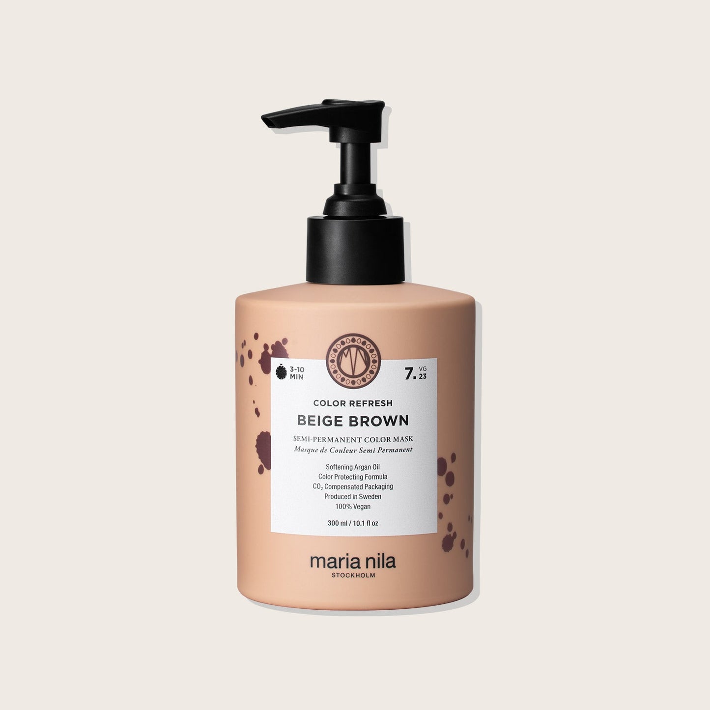 Maria Nila Colour Refresh — Beige Brown 7.23, 300 ml bottle, front label