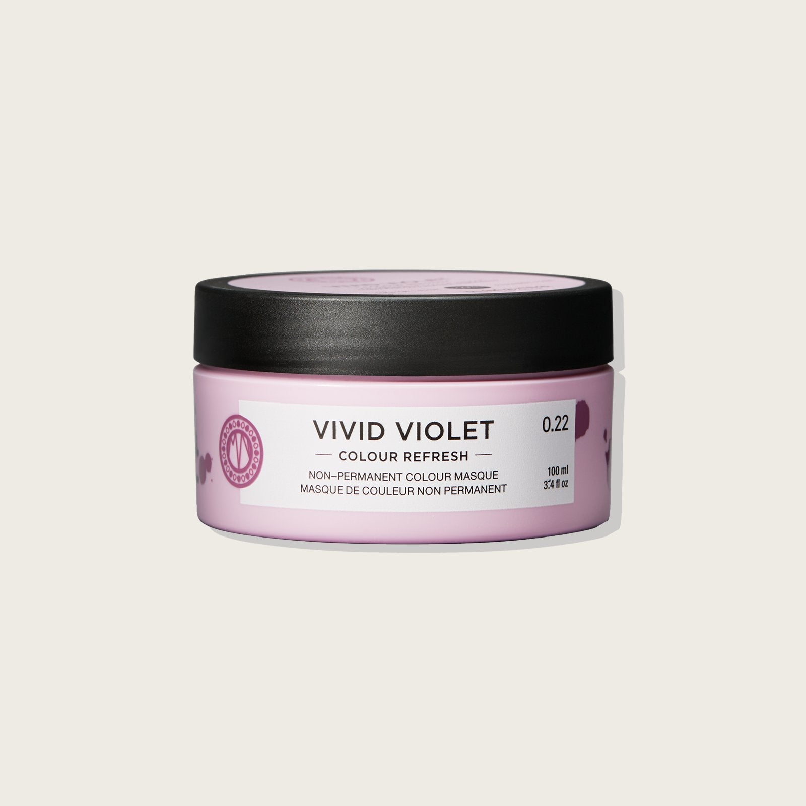 Maria Nila Colour Refresh — Vivid Violet 0.22, 100 ml jar, front label