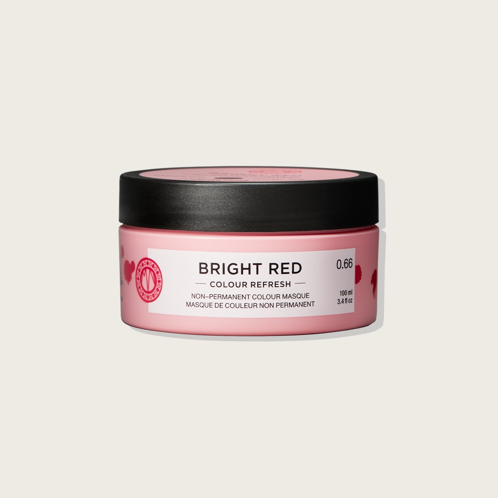 Maria Nila Colour Refresh — Bright Red 0.66, 100 ml jar, front label
