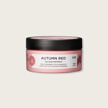 Maria Nila Colour Refresh — Autumn Red 6.60, 100 ml jar, front label