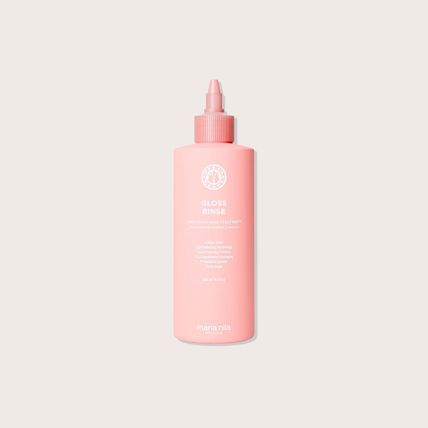 Maria Nila Mirror Gloss Rinse — 200ml bottle, front label, plain background