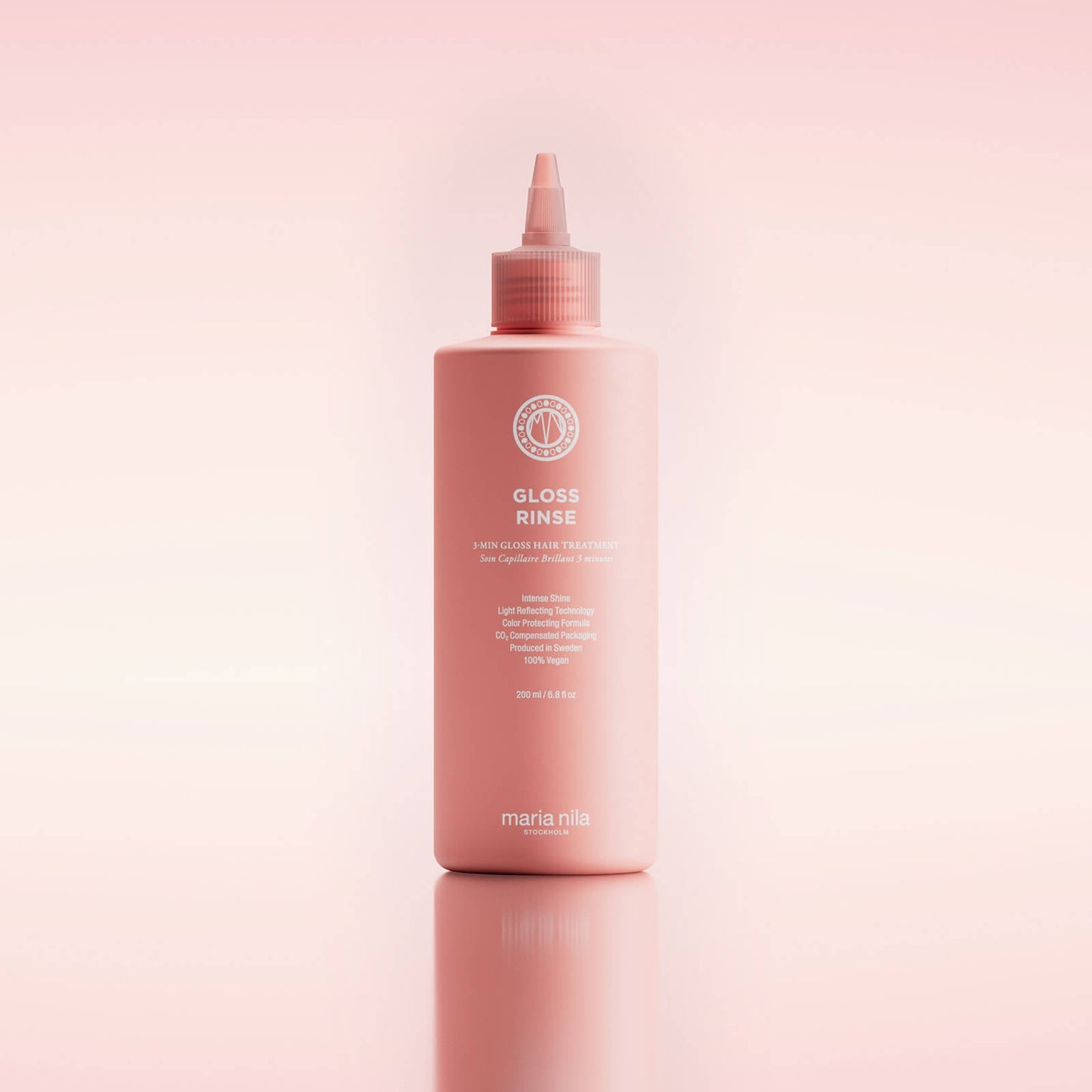 Maria Nila Mirror Gloss Rinse — back label with ingredient list