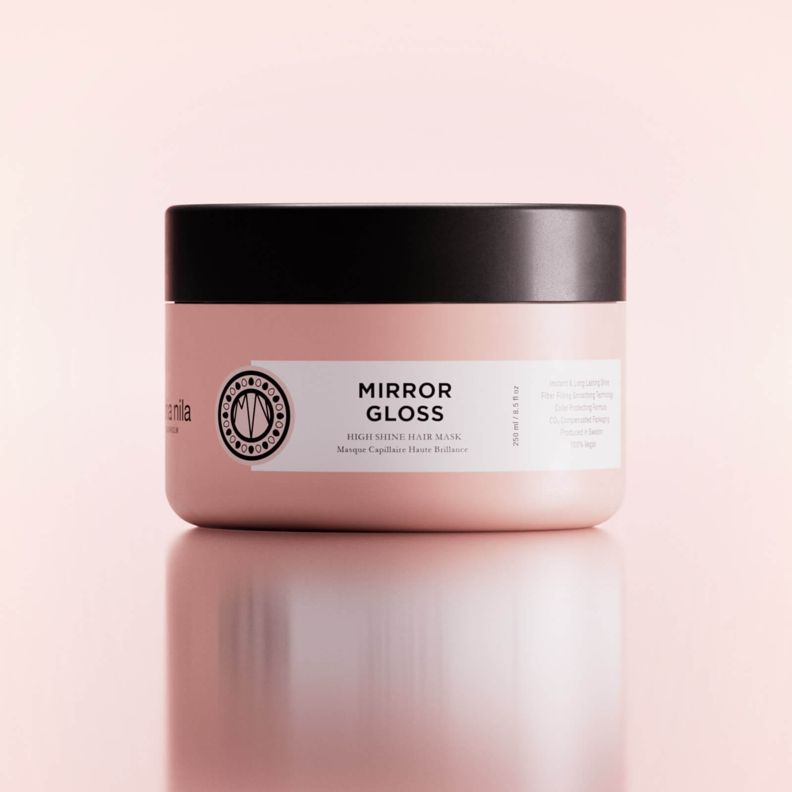 Maria Nila Mirror Gloss Masque — back label with ingredient list