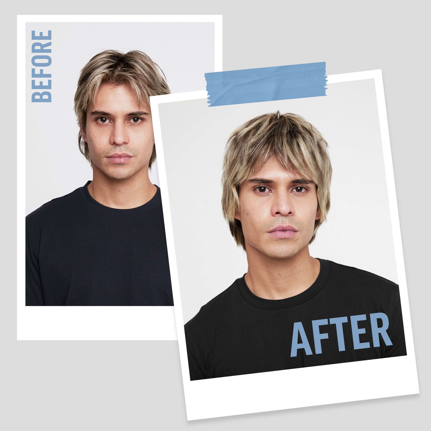 American Crew Fiber Grooming Foam before and after styling result